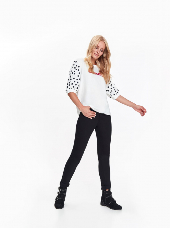 Bluza lejera cu maneci bufante cu buline [0]