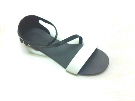 Sandale - Sandale dama din piele Black and White Anna