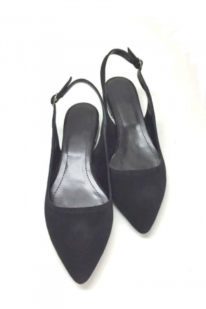 Balerini decupati din piele Black Velvet Lia [1]