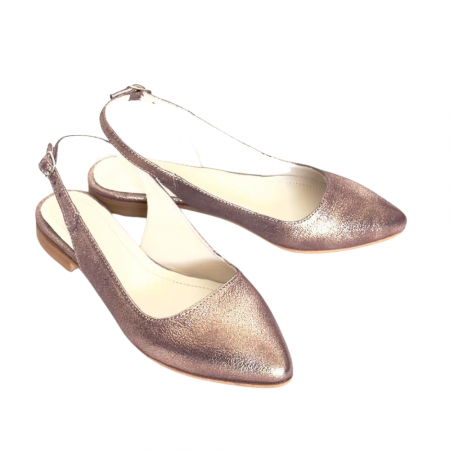 Balerini - Balerini decupati din piele bronz sidef Lia