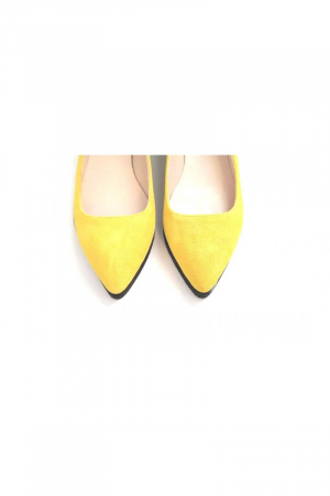 Balerini din piele Yellow Cora [3]