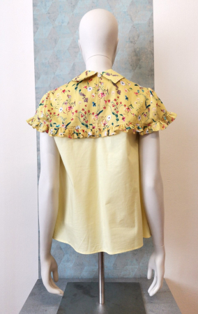 Bluza galbena cu maneca scurta si guler tip camasa [2]