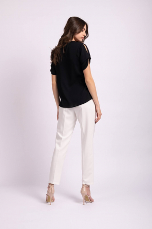 Bluza office cu maneci scurte Black Lilly [1]
