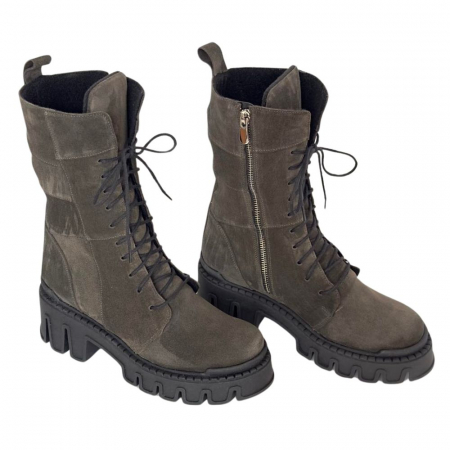 Ghete si Botine - Bocanci dama din piele intoarsa Assia Mud
