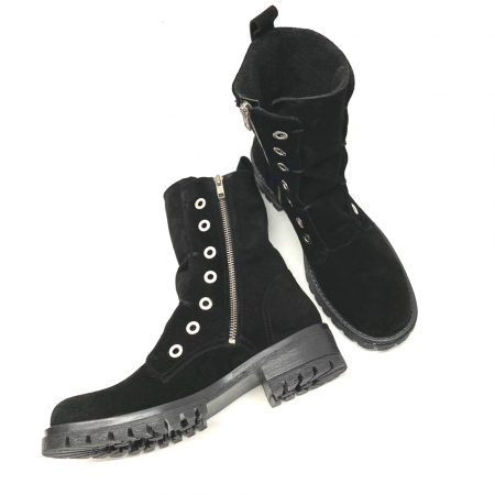 Bocanci dama din piele intoarsa Black Julie [4]