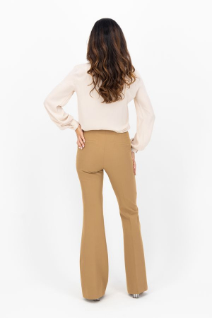 Camasa dama office cu maneca lunga si funda Bej [3]