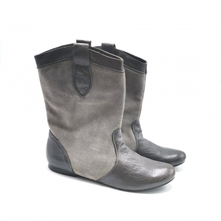 Cizme dama scurte din piele naturala Dina Grey, 37 [1]