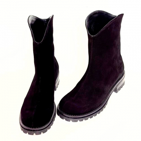 Cizme scurte din piele intoarsa Black Coral [4]