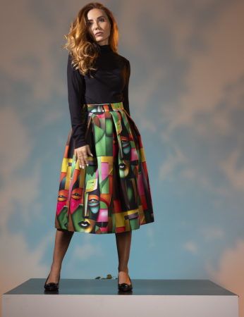 Fusta midi Onyx cu buzunare laterale [3]