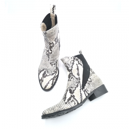 Ghete dama din piele cu imprimeu tip sarpe gri Rosa, 37 [4]