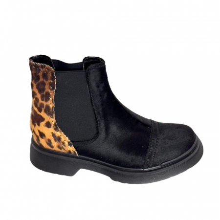 Ghete dama din piele de ponei Black Fabiola [2]