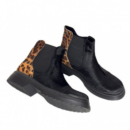 Ghete dama din piele de ponei Black Fabiola [1]