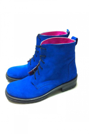 Ghete dama din piele Electric Blue Irenne [3]