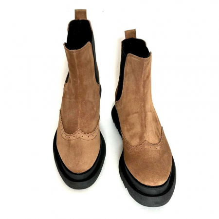 Ghete dama din piele intoarsa cu talpa extralight Camel Linda [3]