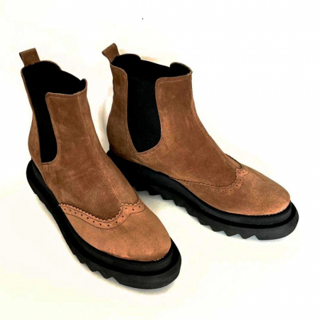 Ghete dama din piele intoarsa cu talpa extralight Camel Linda [6]