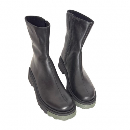 Ghete dama din piele naturala cu talpa extralight Arina Black [3]