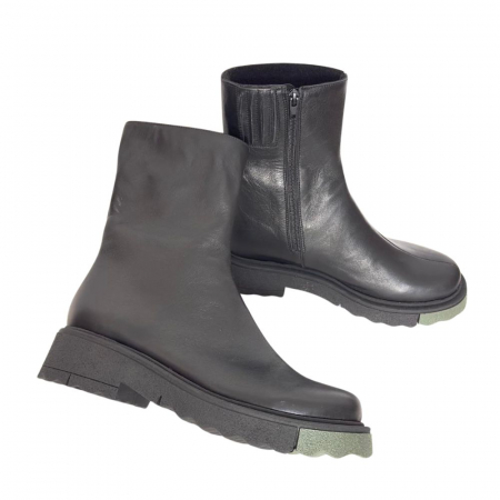 Ghete dama din piele naturala cu talpa extralight Arina Black [1]