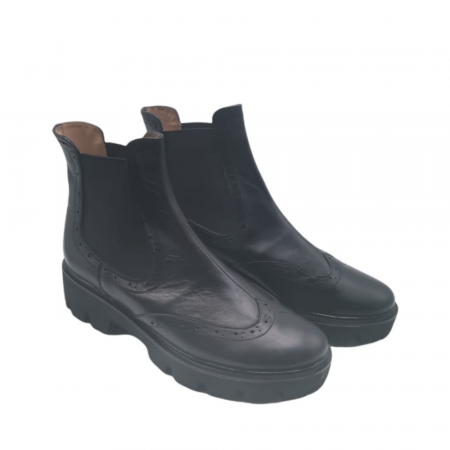 Ghete dama din piele naturala Despina All Black, 40 [4]