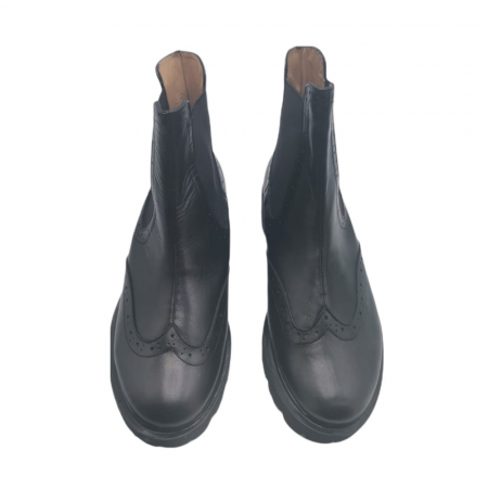 Ghete dama din piele naturala Despina All Black, 40 [5]