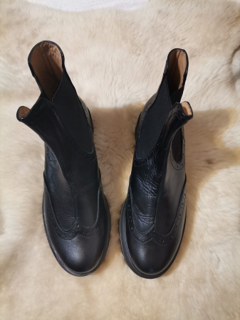 Ghete dama din piele naturala Despina All Black, 40 [2]