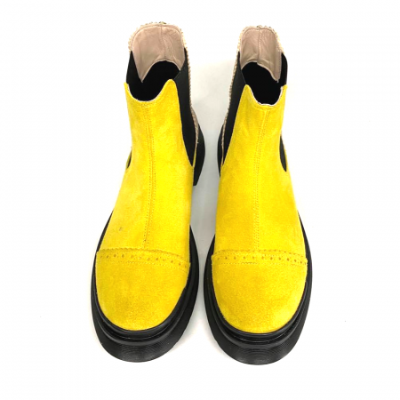 Ghete dama din piele intoarsa Yellow Fabiola [2]