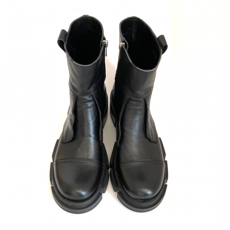 Ghete dama din piele naturala Black Andra [3]