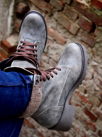 Bocanci dama din piele naturala antichizata kaki, 36 [3]