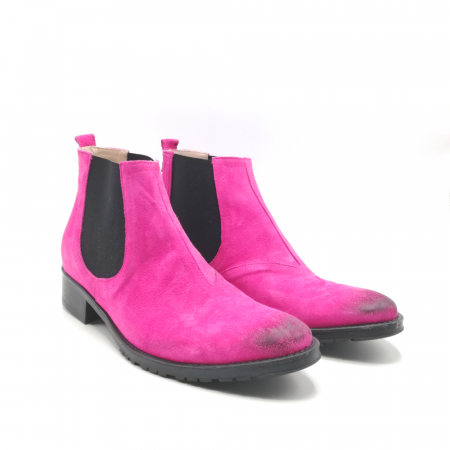 Ghete din piele intoarsa Sunny fucsia vintage [1]