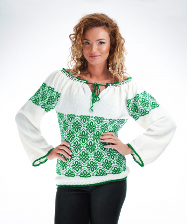 IE tricotata cu model verde smarald Onibon [1]