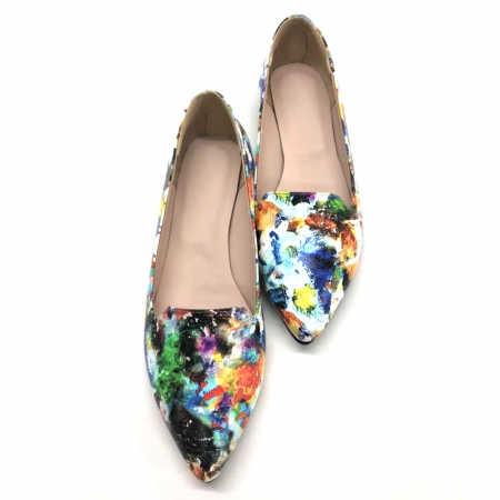 Balerini - Loafers dama din piele naturala Painted Merry