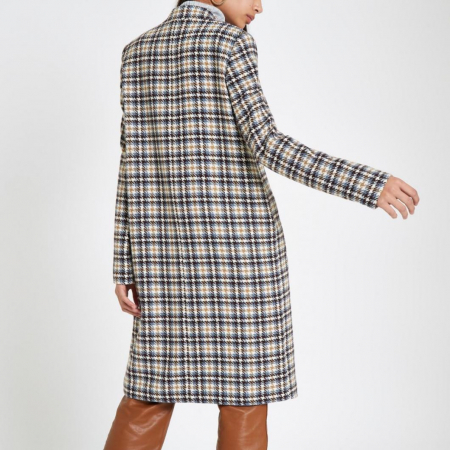 Palton dama cu buzunare in carouri [4]