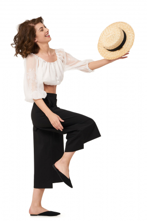 Pantaloni dama culottes din bumbac [2]