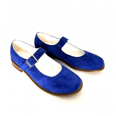 Pantofi dama din piele naturala cu bareta Dara Blue [1]