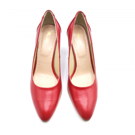 Pantofi dama din piele naturala cu toc gros Red Elia, 40 [3]
