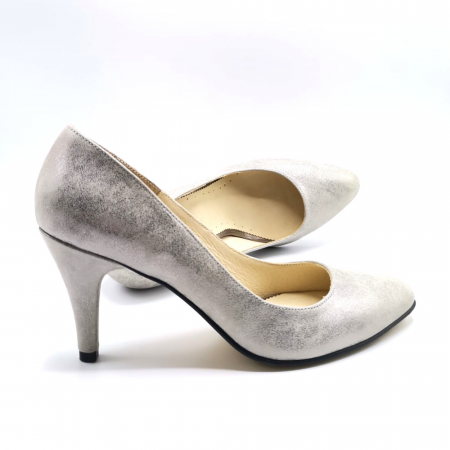 Pantofi dama din piele naturala cu toc Silver Lidia, 39 [1]