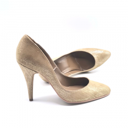 Pantofi dama din piele naturala cu toc stiletto Gold Izzy [1]