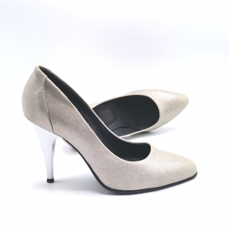 Pantofi dama din piele naturala cu toc stiletto Silver Lidia, 36 [1]