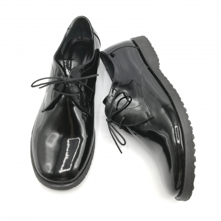 Pantofi din piele lacuita Pax negri [5]