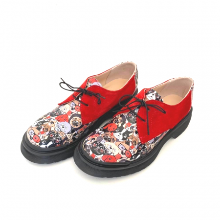 Pantofi din piele cu imprimeu multicolor Red Dogs Clara [2]