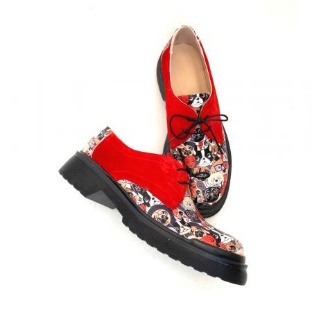 Pantofi din piele cu imprimeu multicolor Red Dogs Clara [1]