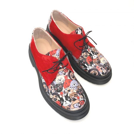 Pantofi din piele cu imprimeu multicolor Red Dogs Clara [3]
