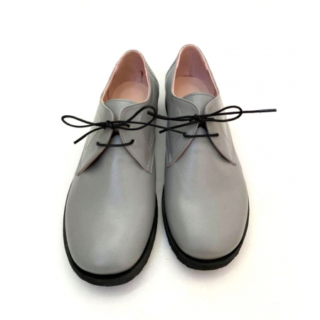 Pantofi din piele naturala Oxford Pax Gri [2]
