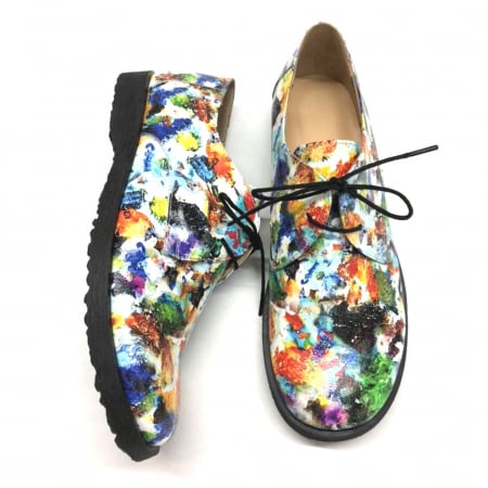 Incaltaminte - Pantofi din piele naturala Oxford Pax Flowers