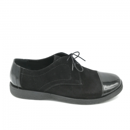 Pantofi din piele Oxford Pam Black [0]
