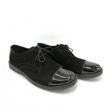 Pantofi din piele Oxford Pam Black [2]