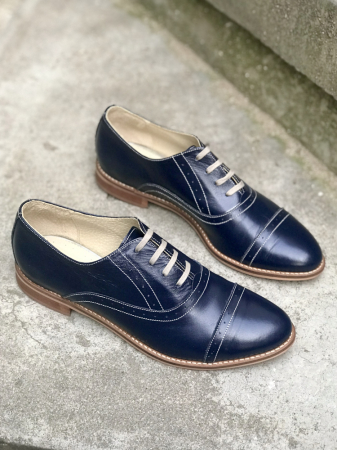 Pantofi oxford din piele naturala Hector Navy, 35 [0]