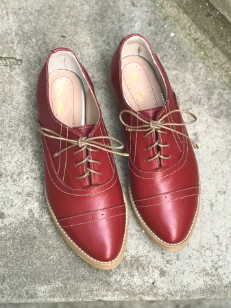 Pantofi oxford din piele naturala Hector Persian Red [2]