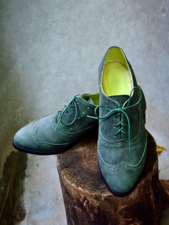 Pantofi oxford din piele naturala Hector Green, 39 [3]