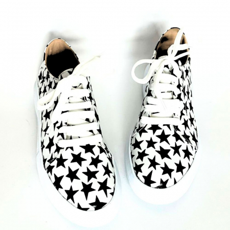 Sneakersi - Pantofi sport dama din piele naturala cu talpa usoara Vale Stars