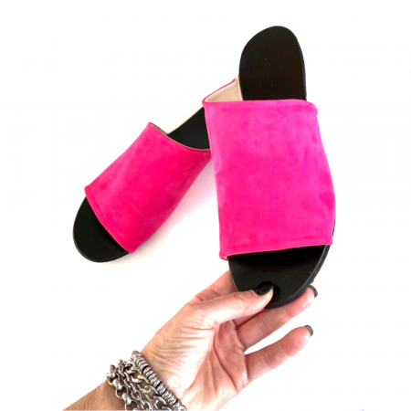 Papuci dama din piele intoarsa fucsia Lexi [1]
